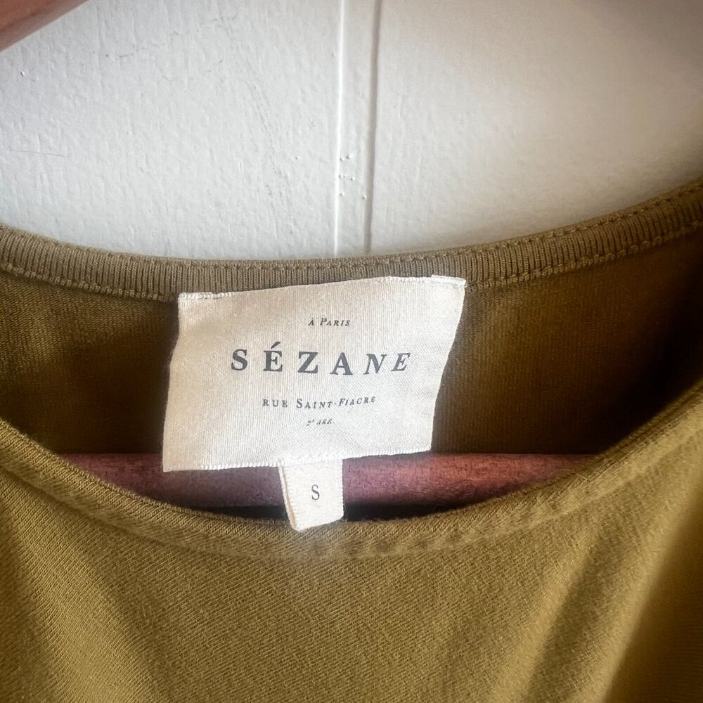 Sezane Olive Green Sleeveless Maxi Dress - Picture 3 of 6